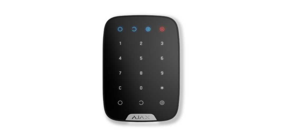 Беспроводная сенсорная клавиатура Ajax Keypad black